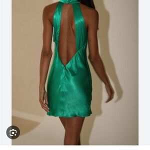 Meshki Vibrant Green Backless Dress